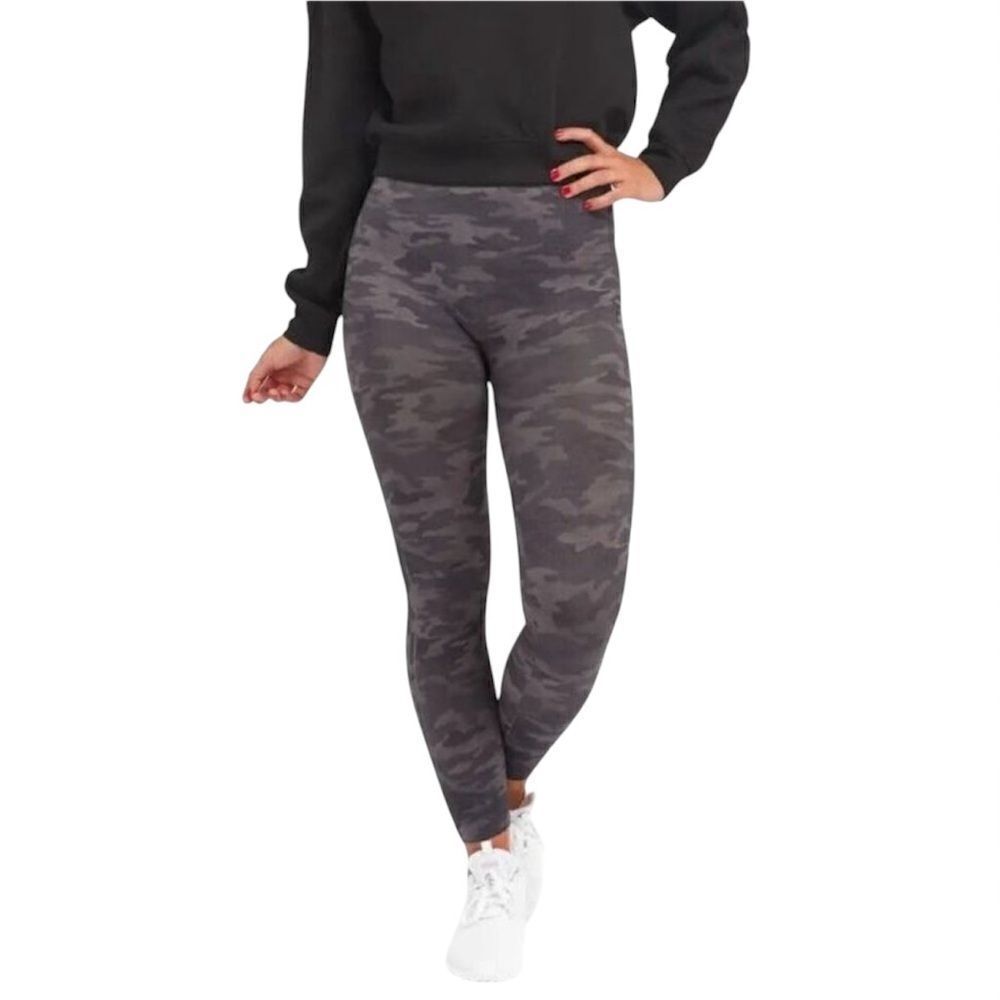 Spanx Look at Me Now Seamless Leggings FL3515 Grey Heather Camo - X-Large